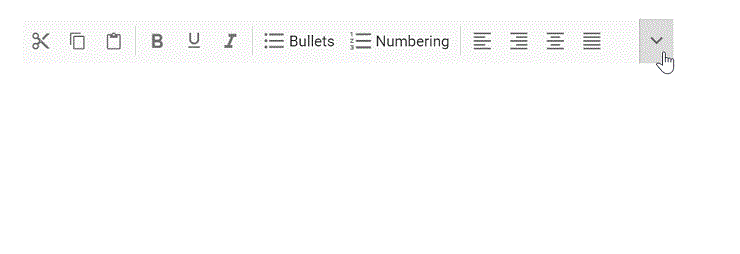 Toolbar popup